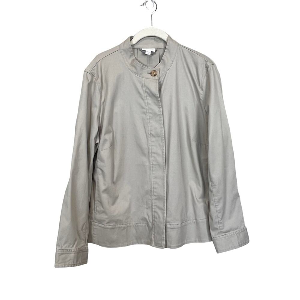 J Jill Lightweight Pleated Back Jacket Women's LP Beige
